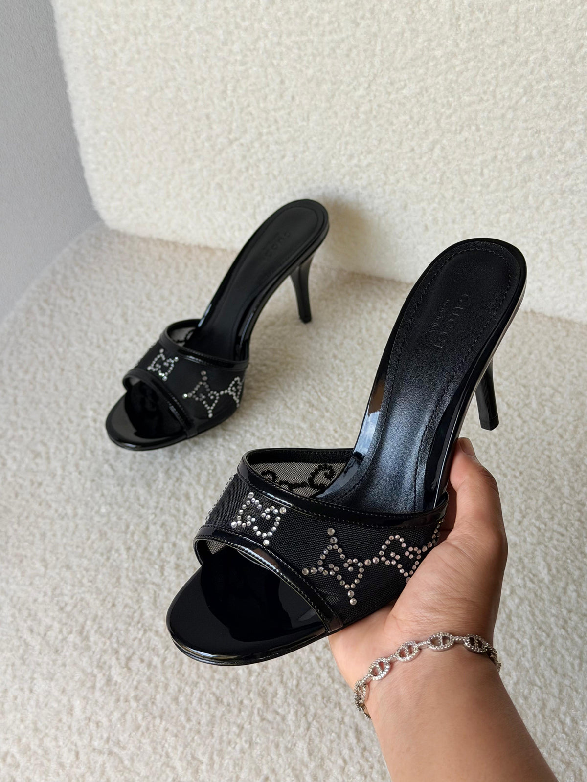 Gucci GG crystal sandals