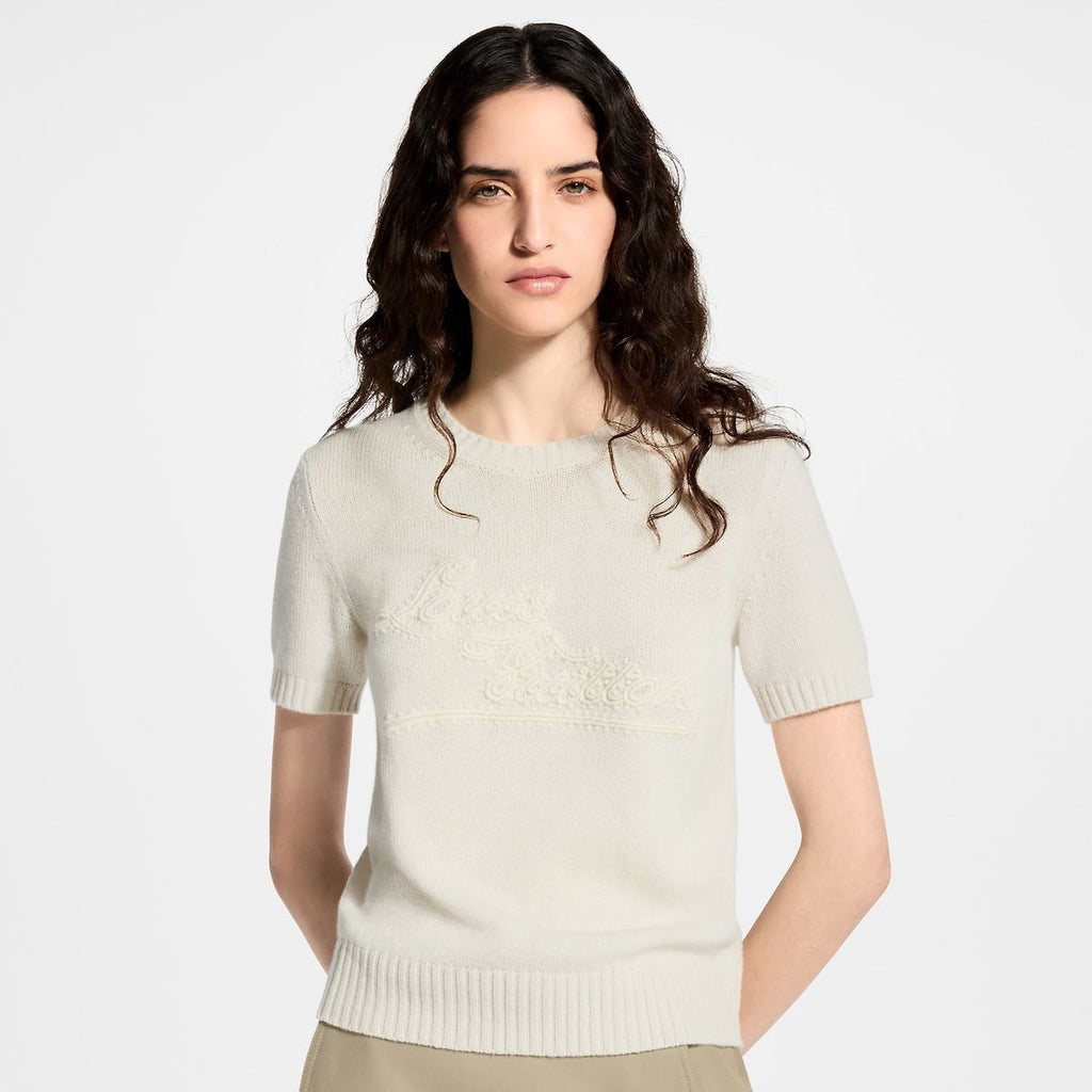 LV Embroidered Signature Knit Top