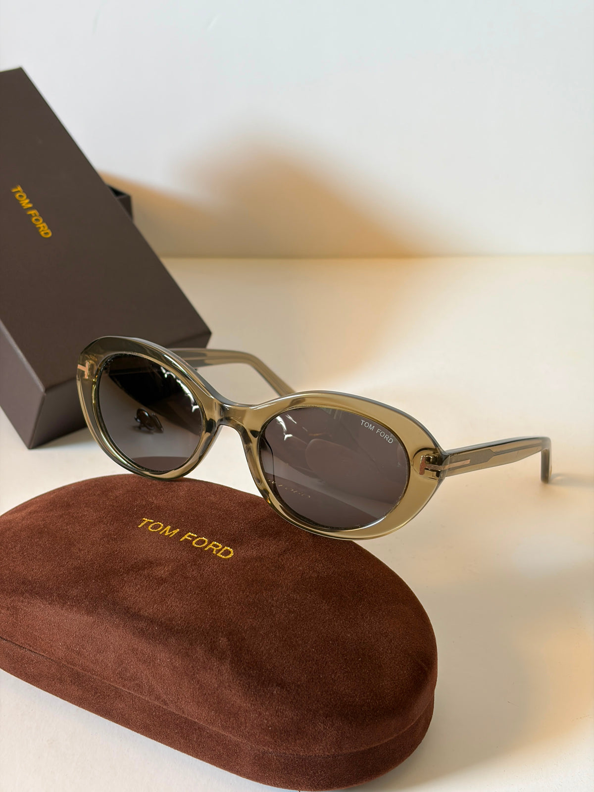 Tom Ford Brown Raffa Round Sunglasses