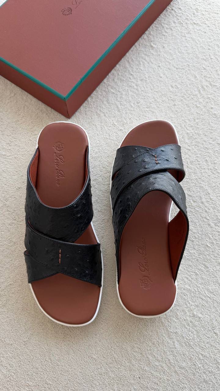 Loro Piana Palm Walk Sandal Ostrich Leather
