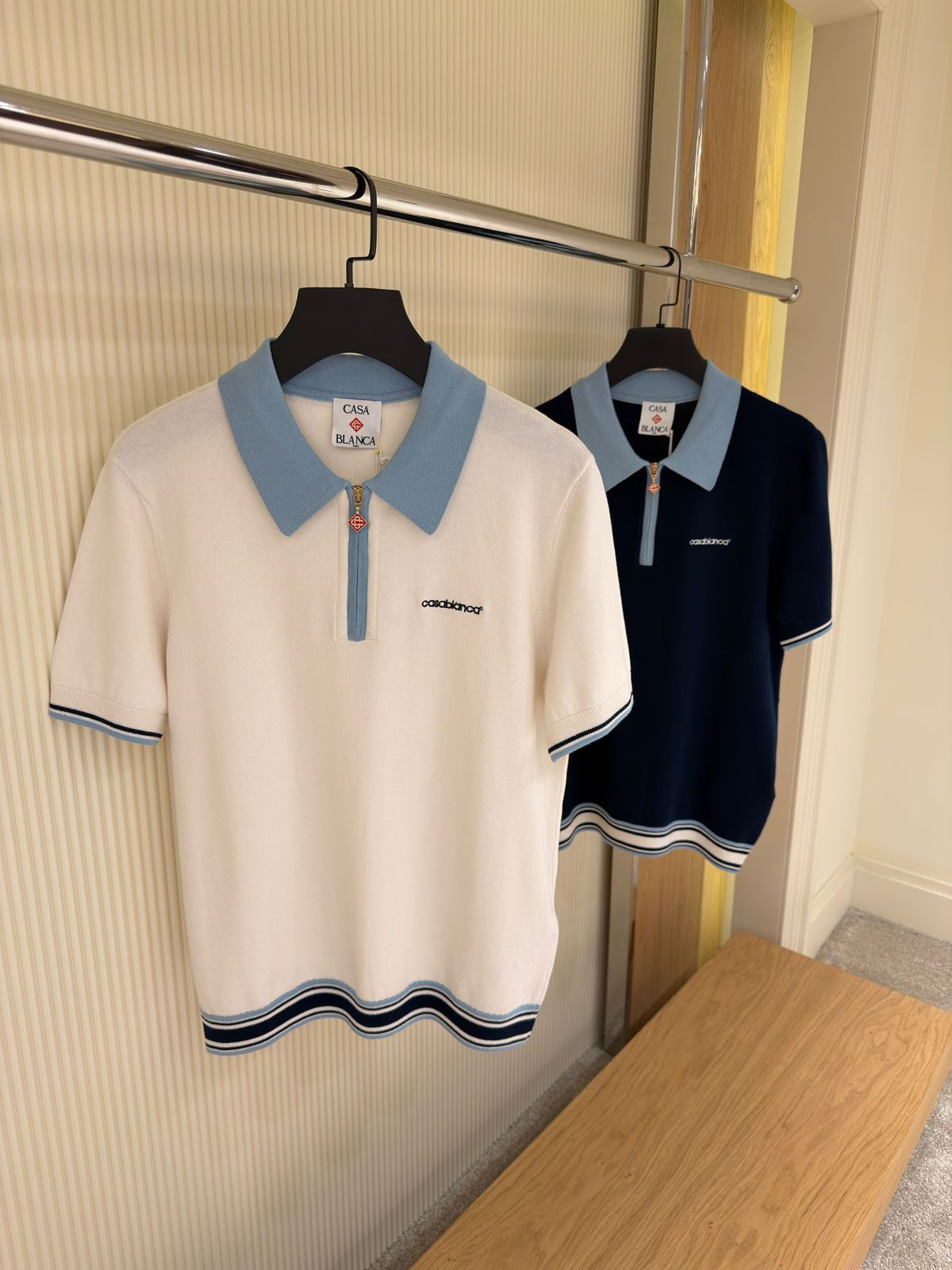 Casablanca zip-front Polo Shirt