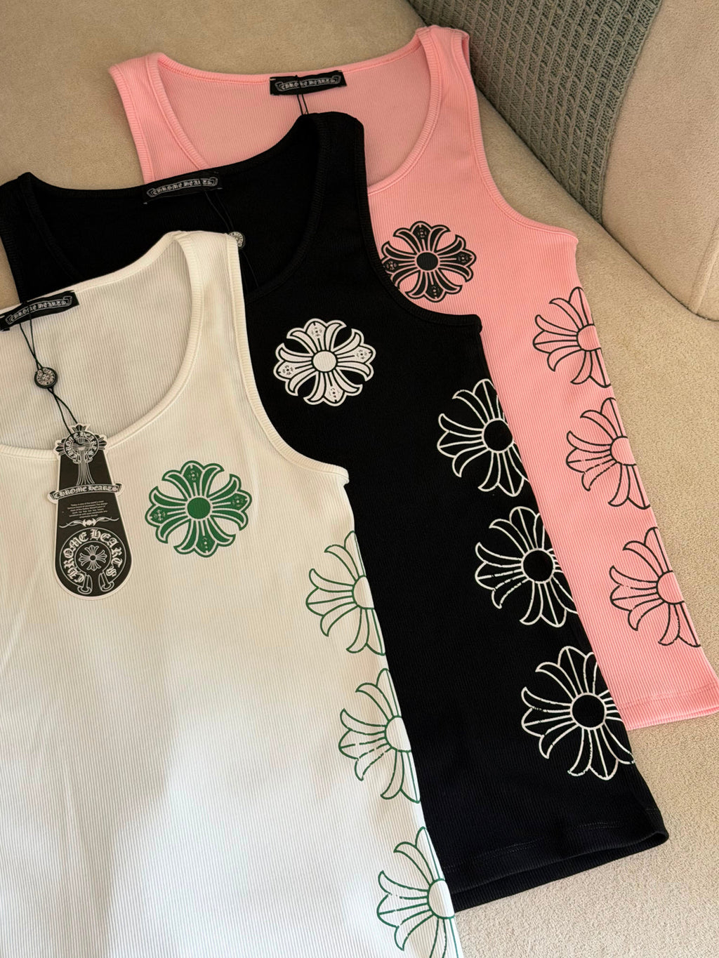 Chrome Hearts horseshoe-motif Ribbed Tank Top