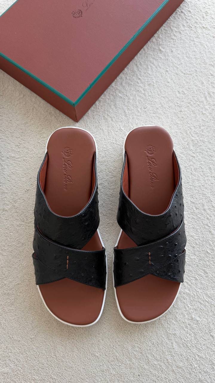 Loro Piana Palm Walk Sandal Ostrich Leather