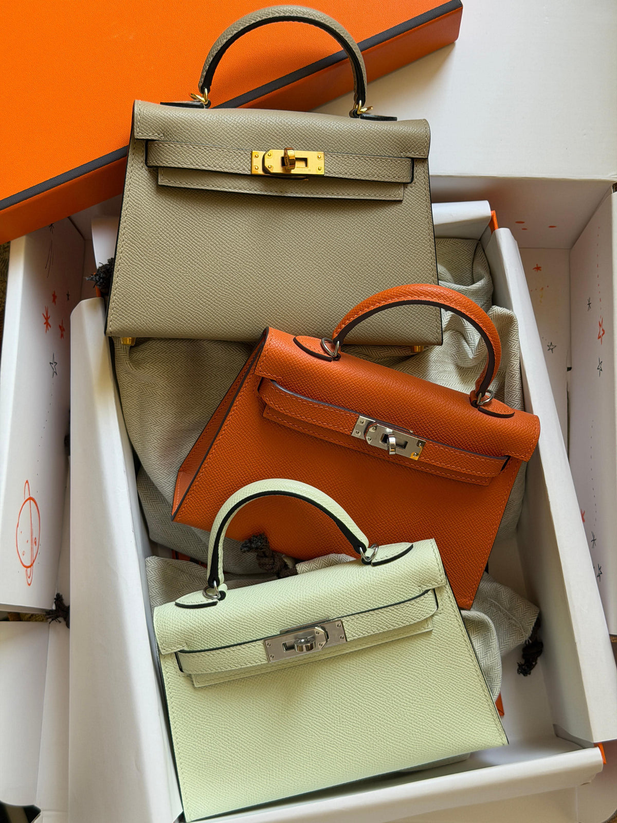 Hermes Mini Kelly 19cm Hand Made