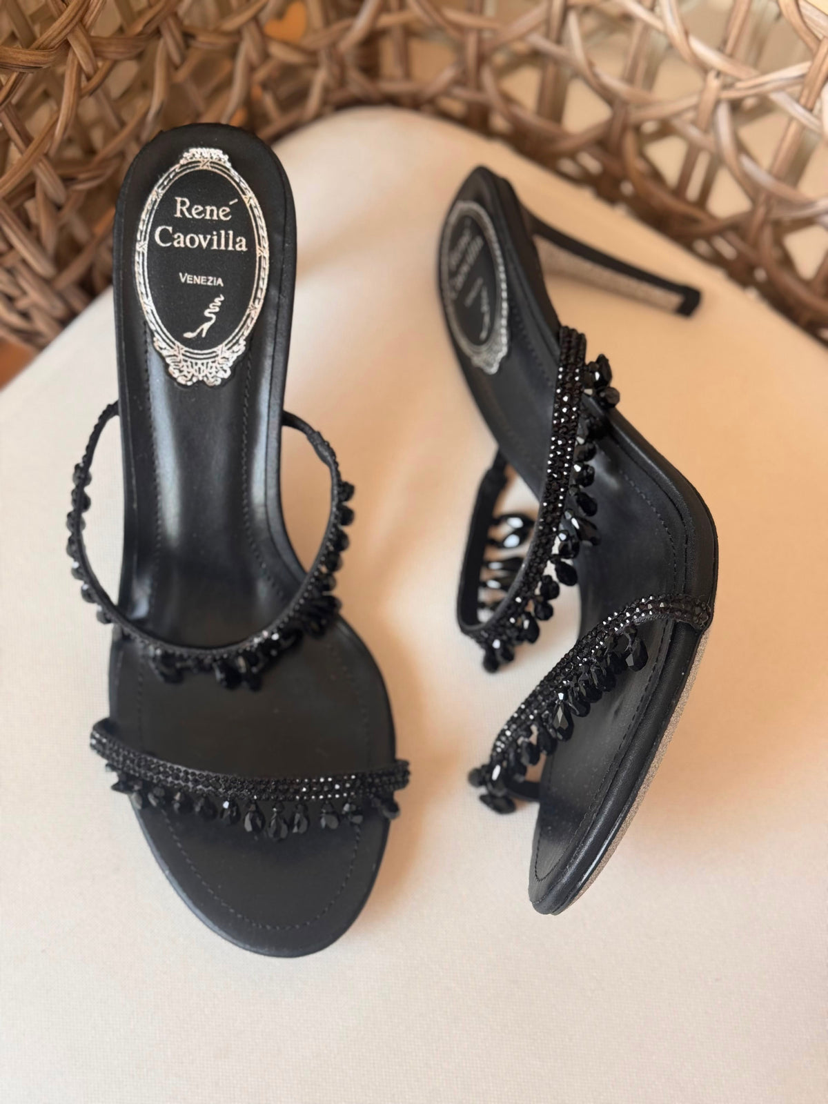 René Caovilla 80mm Chandelier Mules