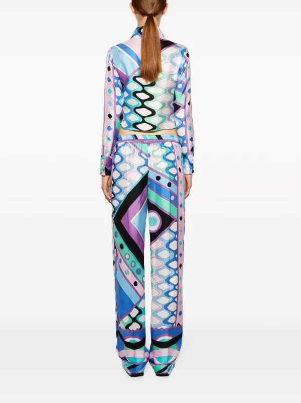Buy Pucci Blue Vivara-print set