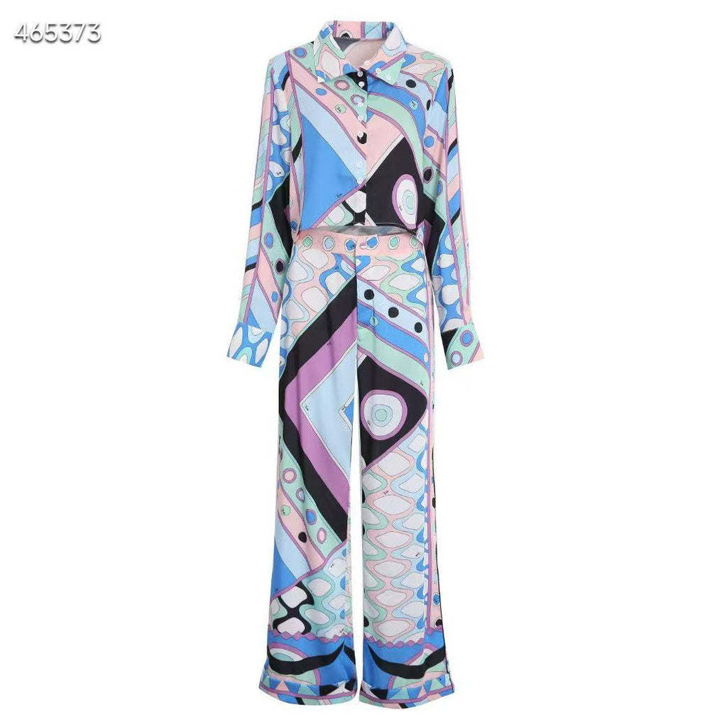 Buy Pucci Blue Vivara-print set