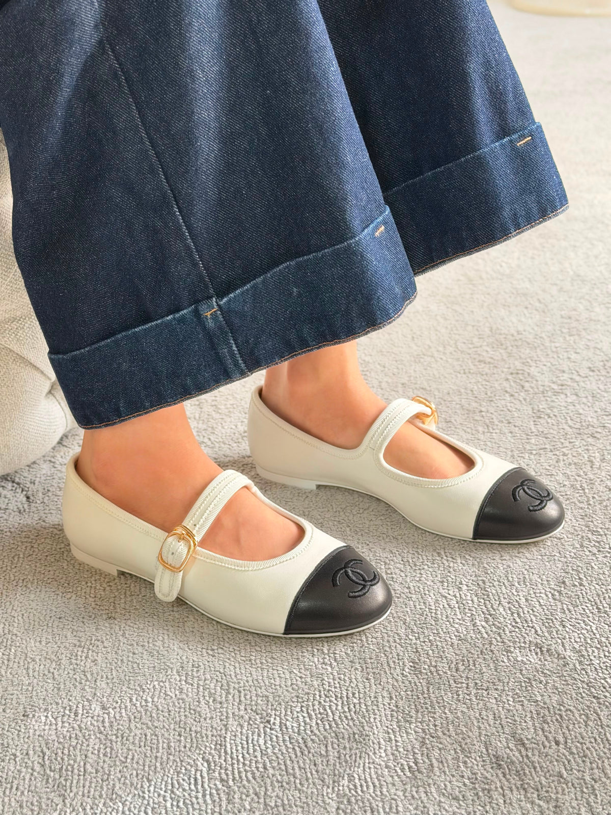 Chanel Suede Ballet Flats