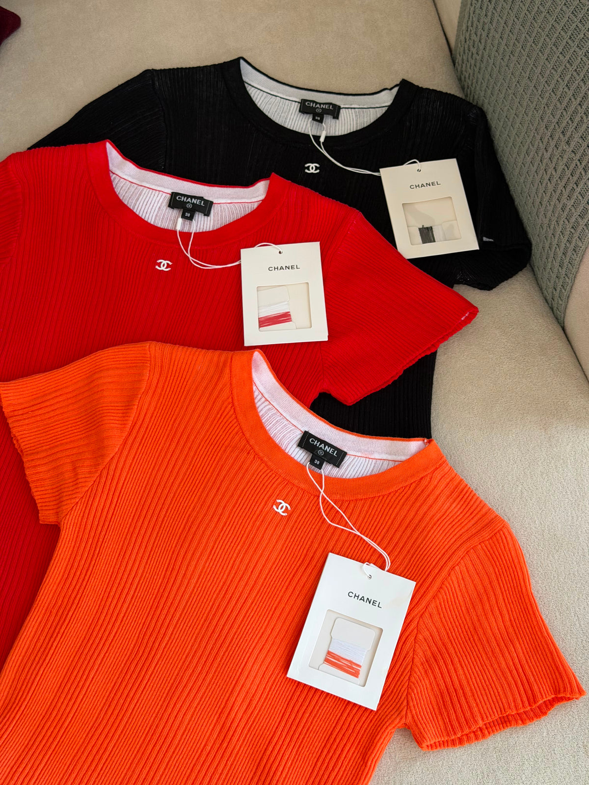 Chanel CC logo short sleeved shirt