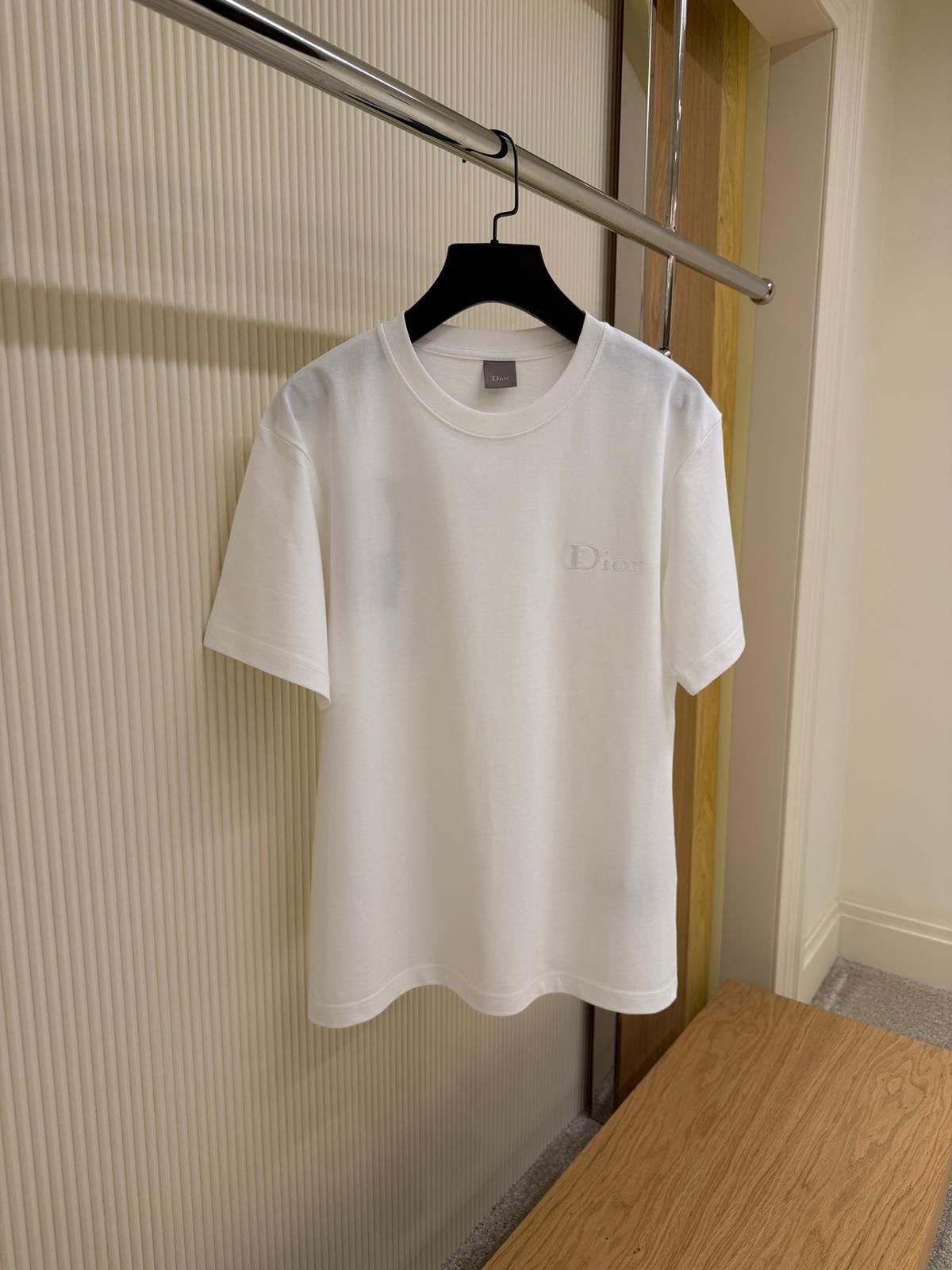 T-Shirt with Dior Embroidery, Relaxed Fit