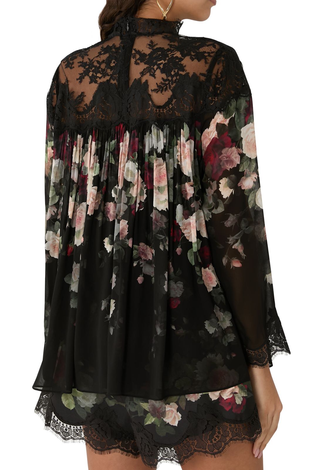 ZIMMERMANN lace-trimmed Floral Blouse