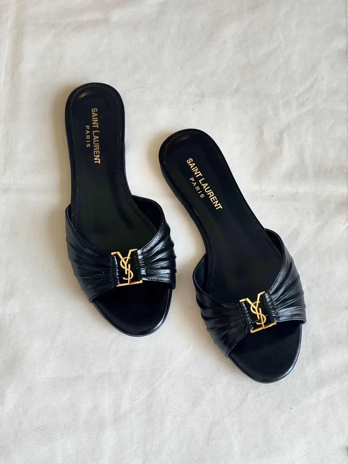 Saint Laurent Babylone slide sandals