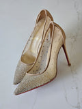 Christian Louboutin Mesh Follies Strass Pumps