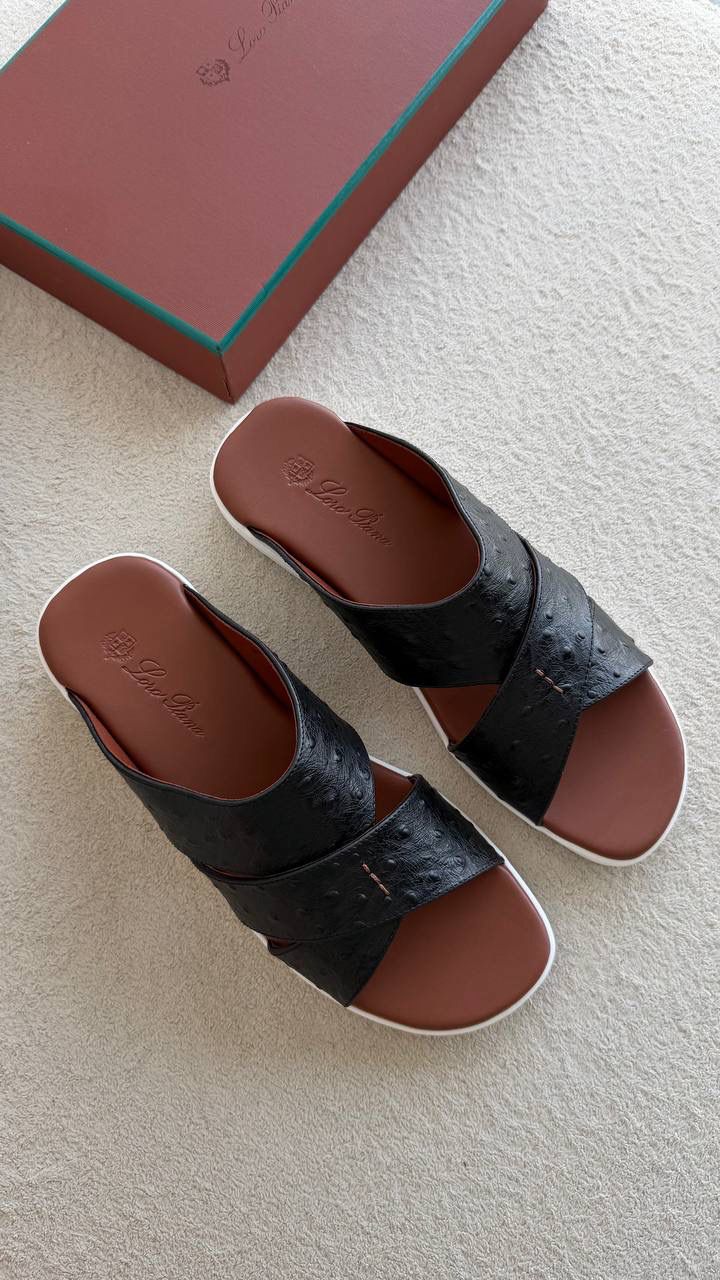 Loro Piana Palm Walk Sandal Ostrich Leather
