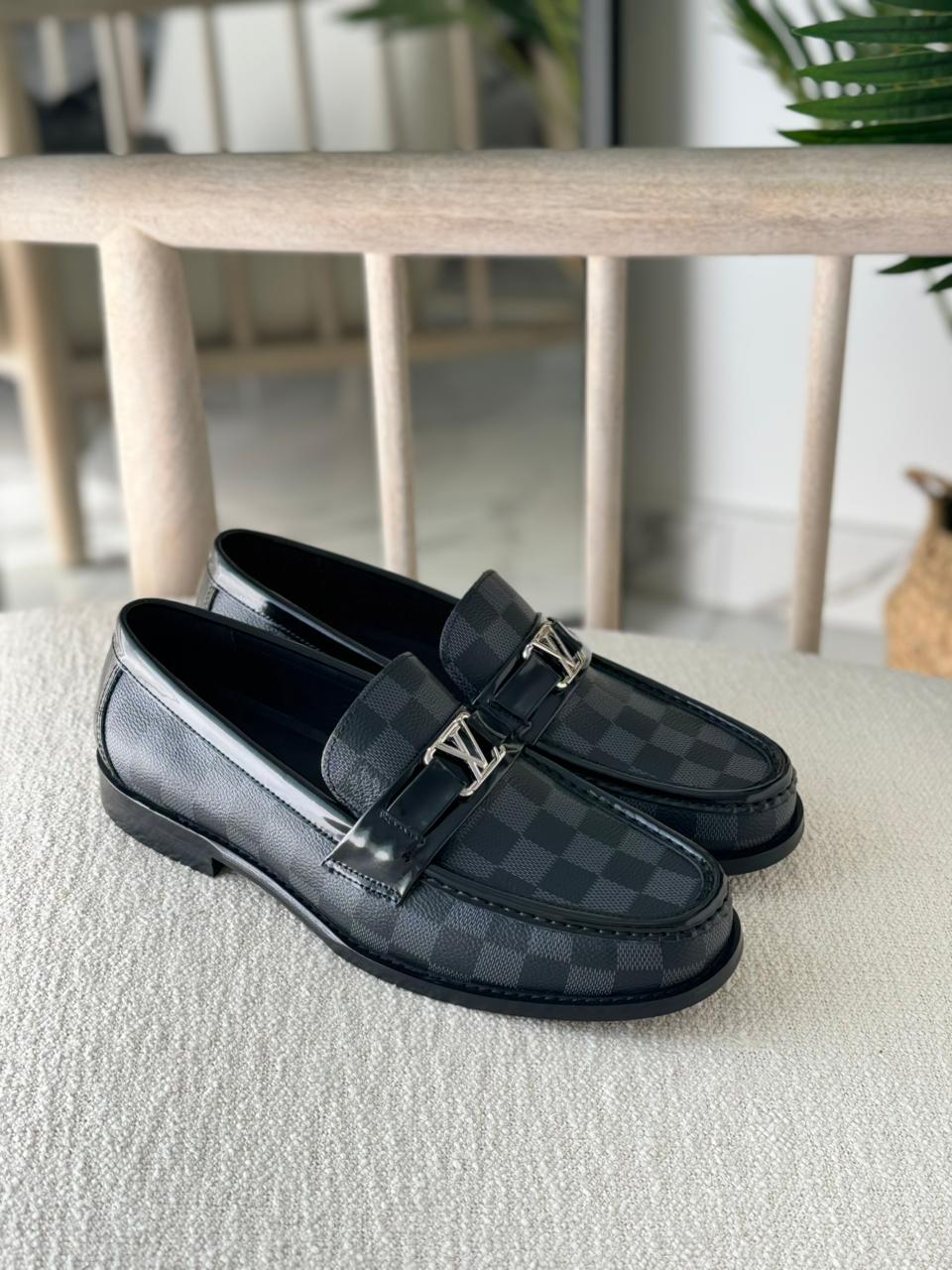 Louis Vuitton Damier Graphite Major loafers