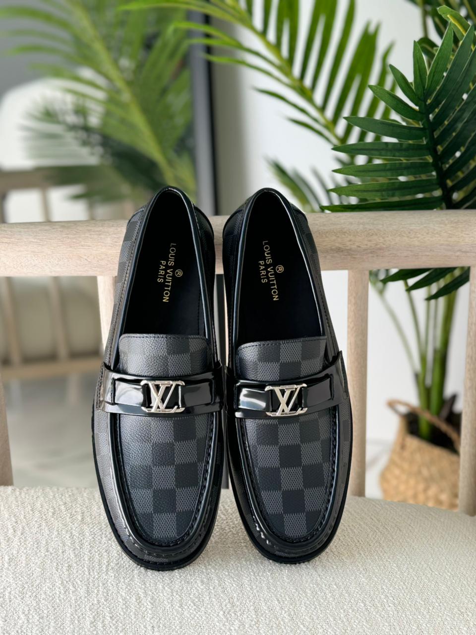 Louis Vuitton Damier Graphite Major loafers