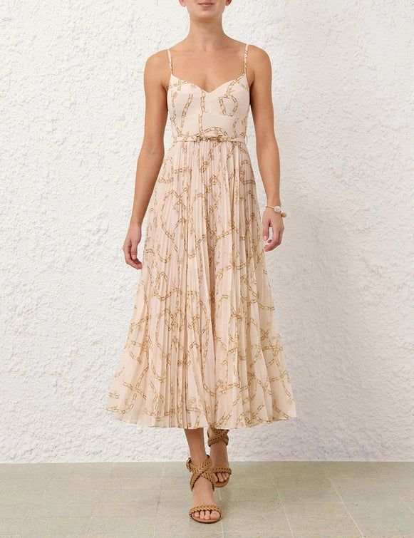Zimmermann Sunray Pleated Picnic Dress