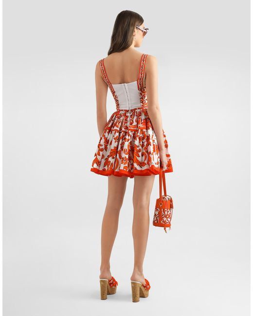 Dolce & Gabbana Majolica-print Poplin Top