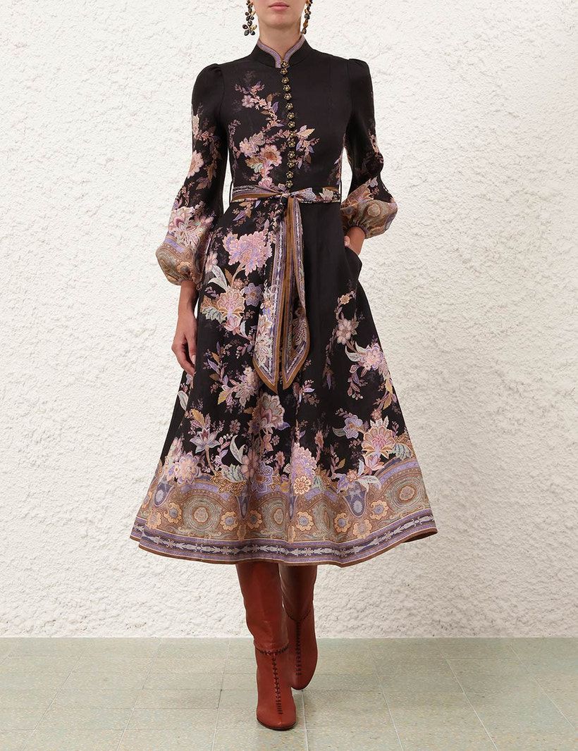 ZIMMERMANN floral-print button-up Midi Dress