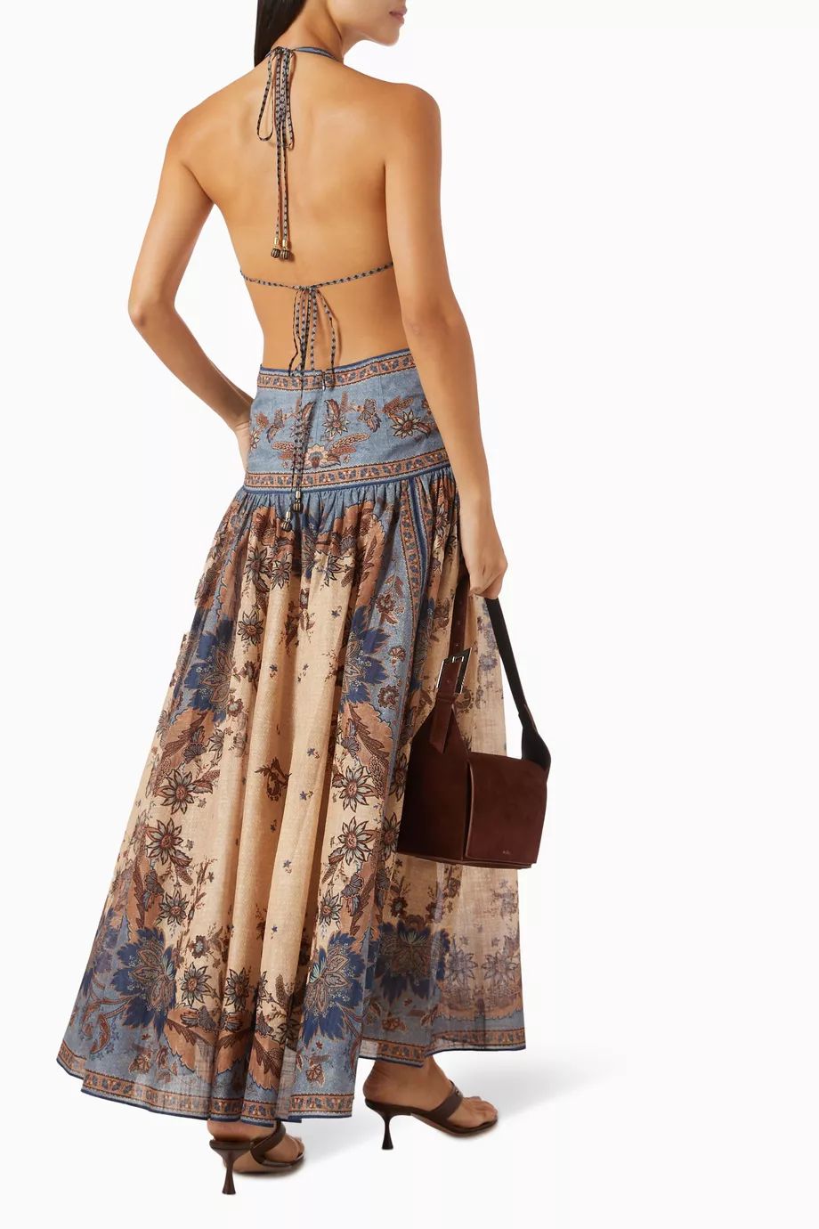 Zimmermann Blue Ascension Plunge Dress