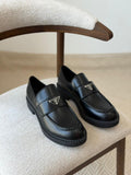 Prada Chocolate brushed leather loafers