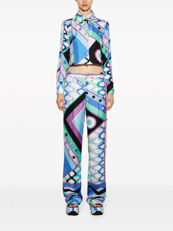 Buy Pucci Blue Vivara-print set