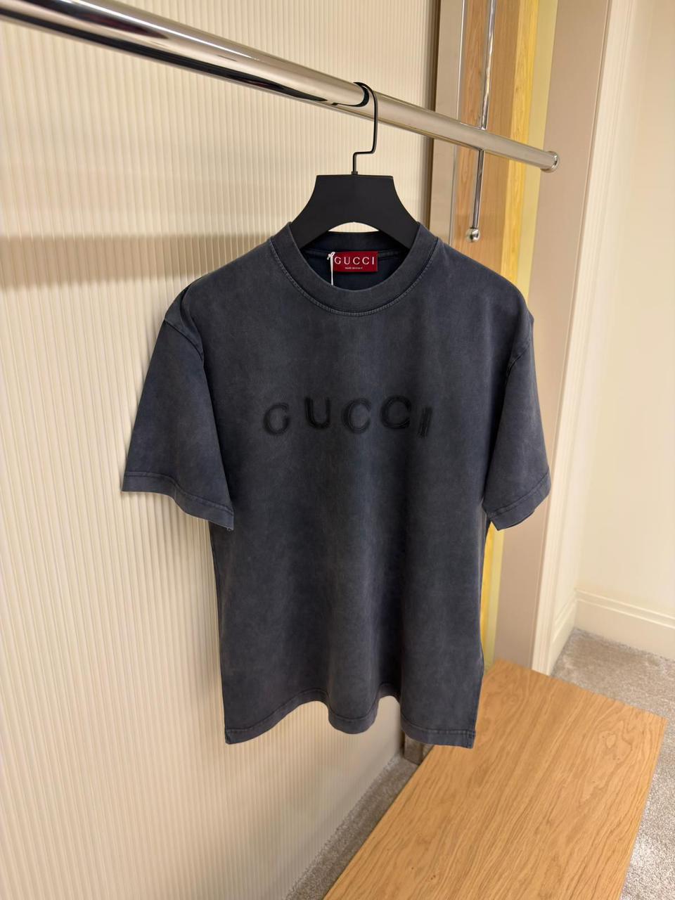 Gucci Distressed logo cotton T-shirt