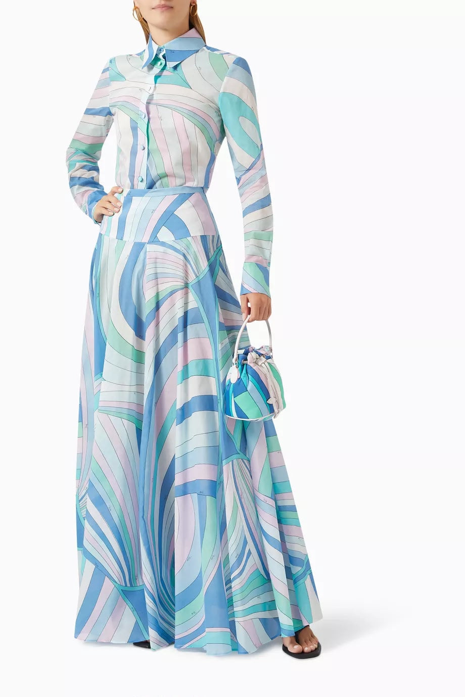 Pucci Blue Iride-print set