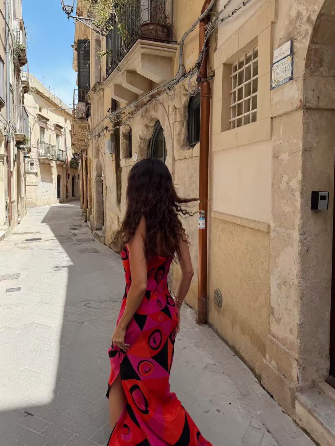 Pucci Pink Printed V-neck Dress