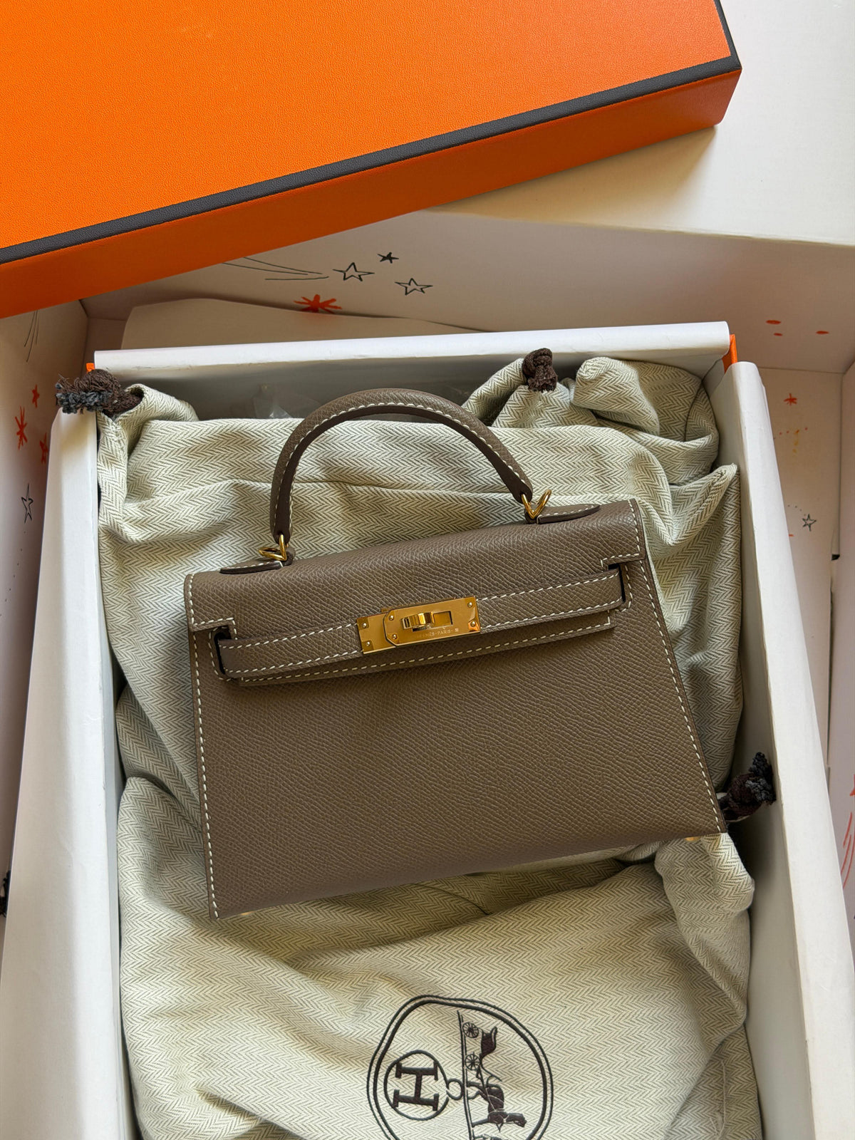 Hermes Mini Kelly 19cm Hand Made