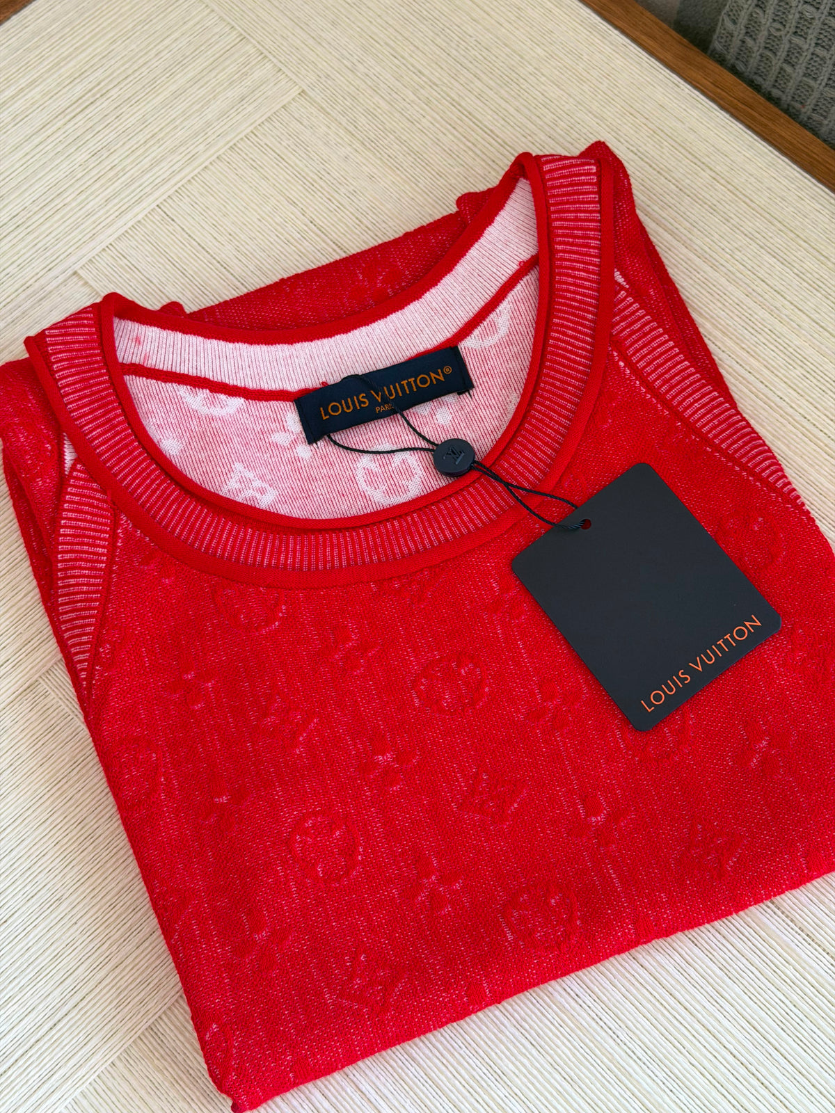 Louis Vuitton Monogram Tweed-Effect Knit Dress