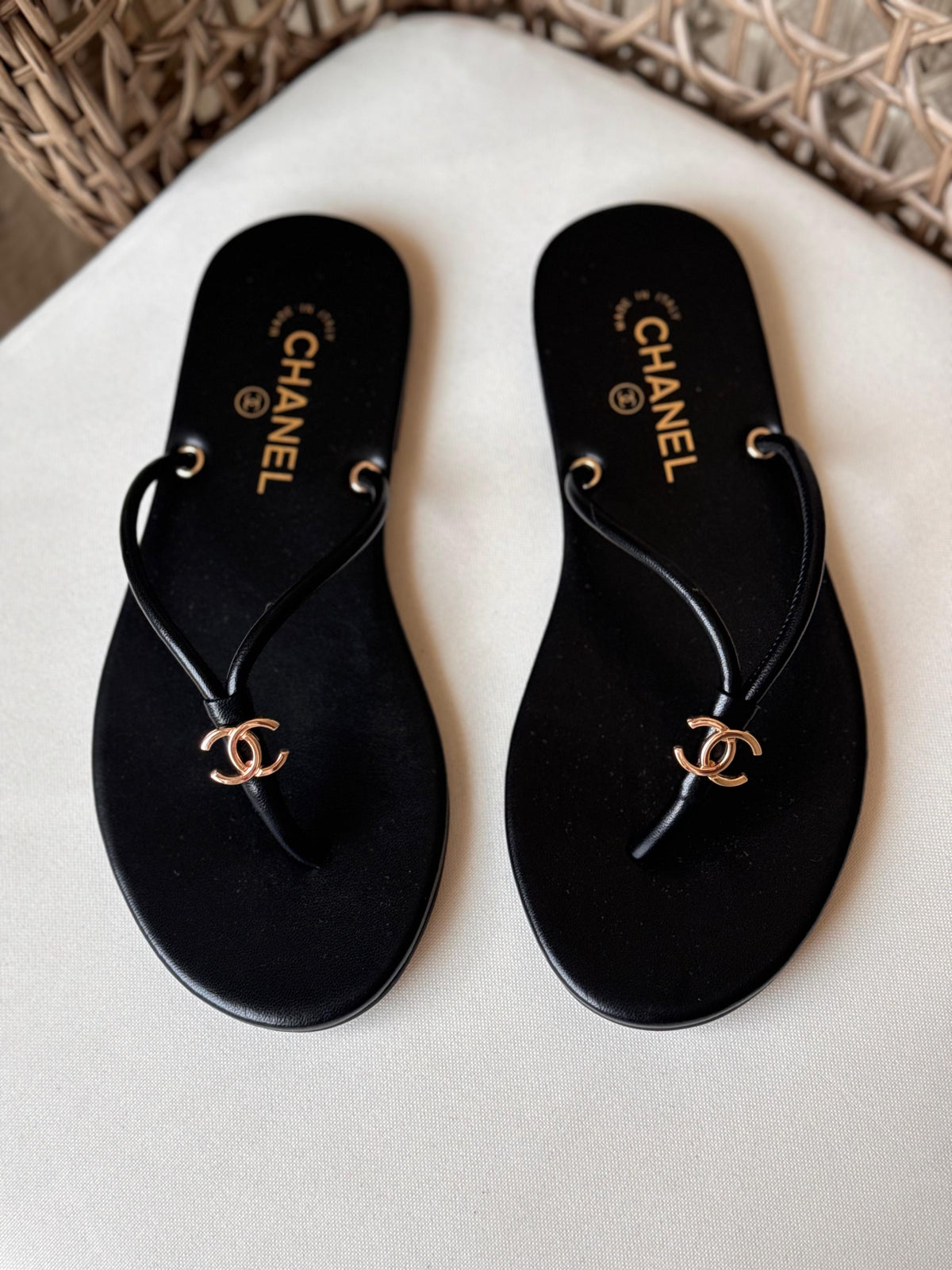 Chanel Thongs calfskin