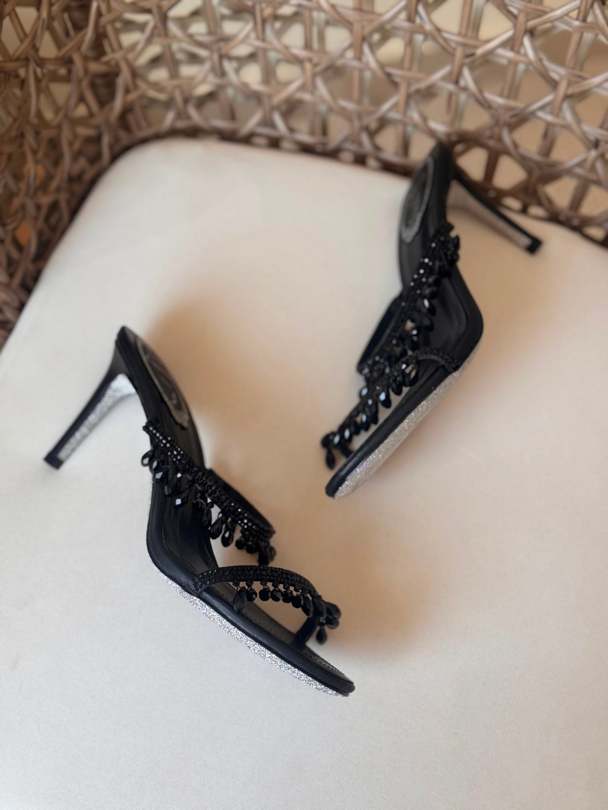René Caovilla 80mm Chandelier Mules