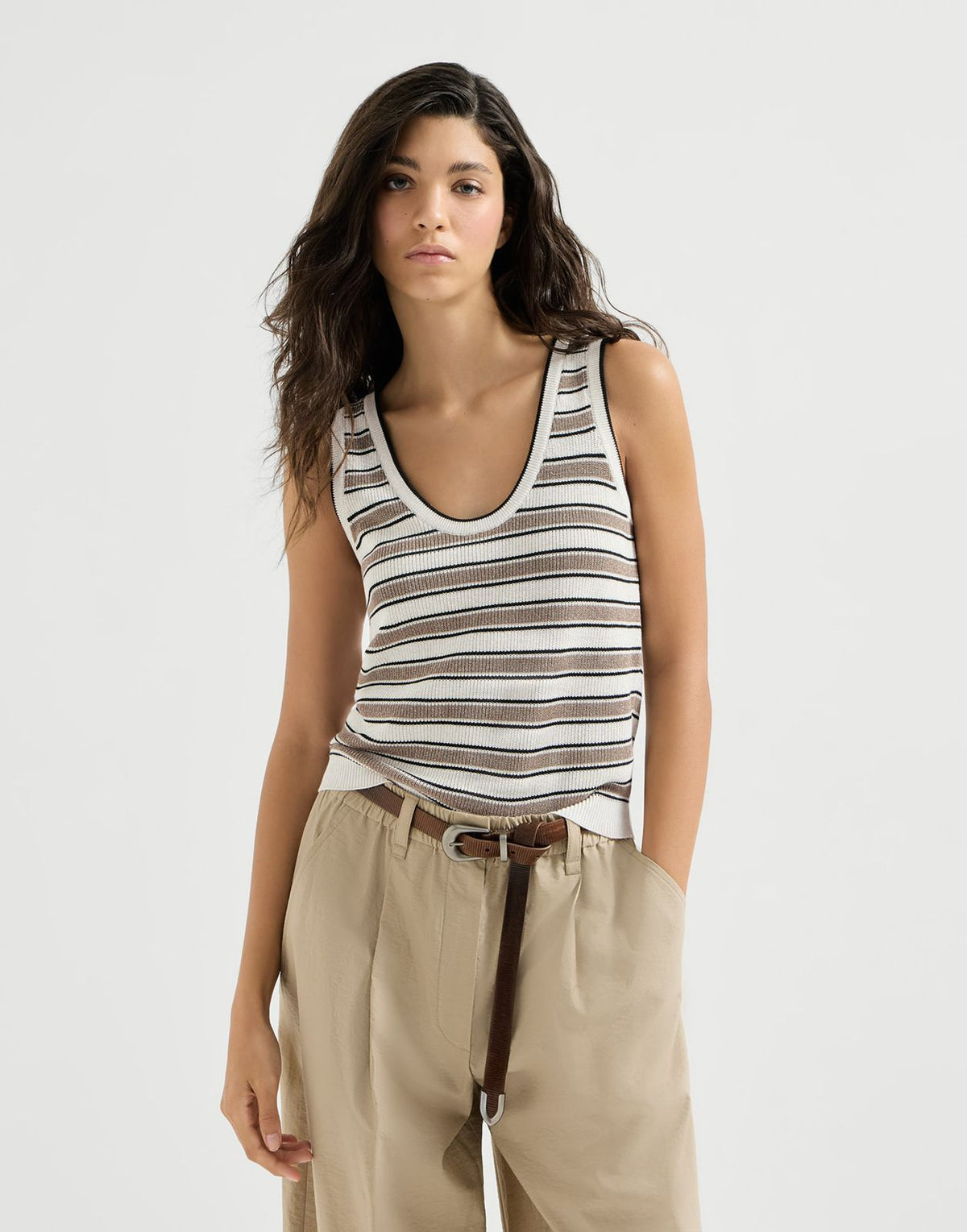 Brunello Cucinelli Cotton Knit Top