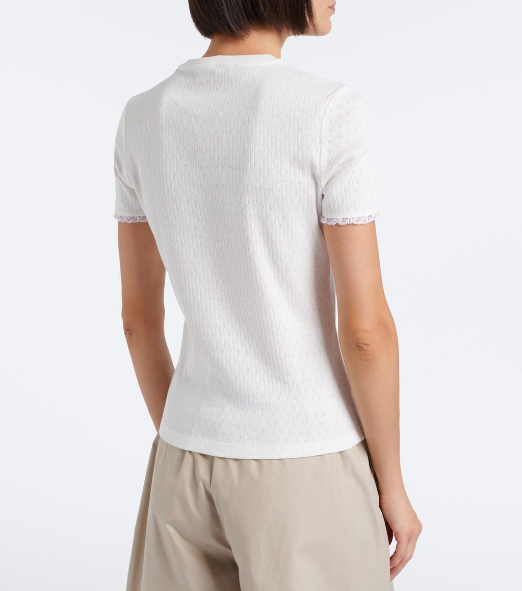 Miu Miu White Cotton T-shirt