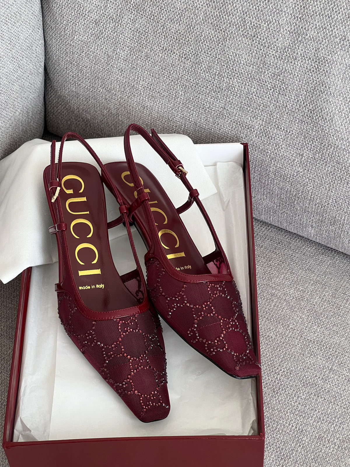 Gucci GG Crystal Slingback