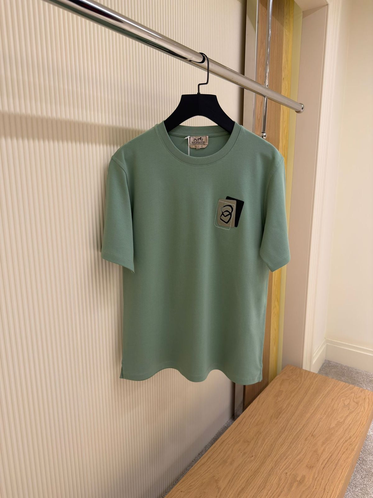 Hermes T-shirt with leather detail