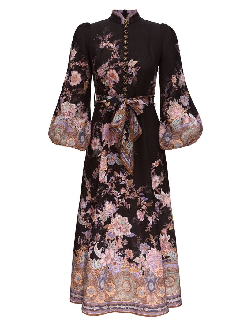 ZIMMERMANN floral-print button-up Midi Dress