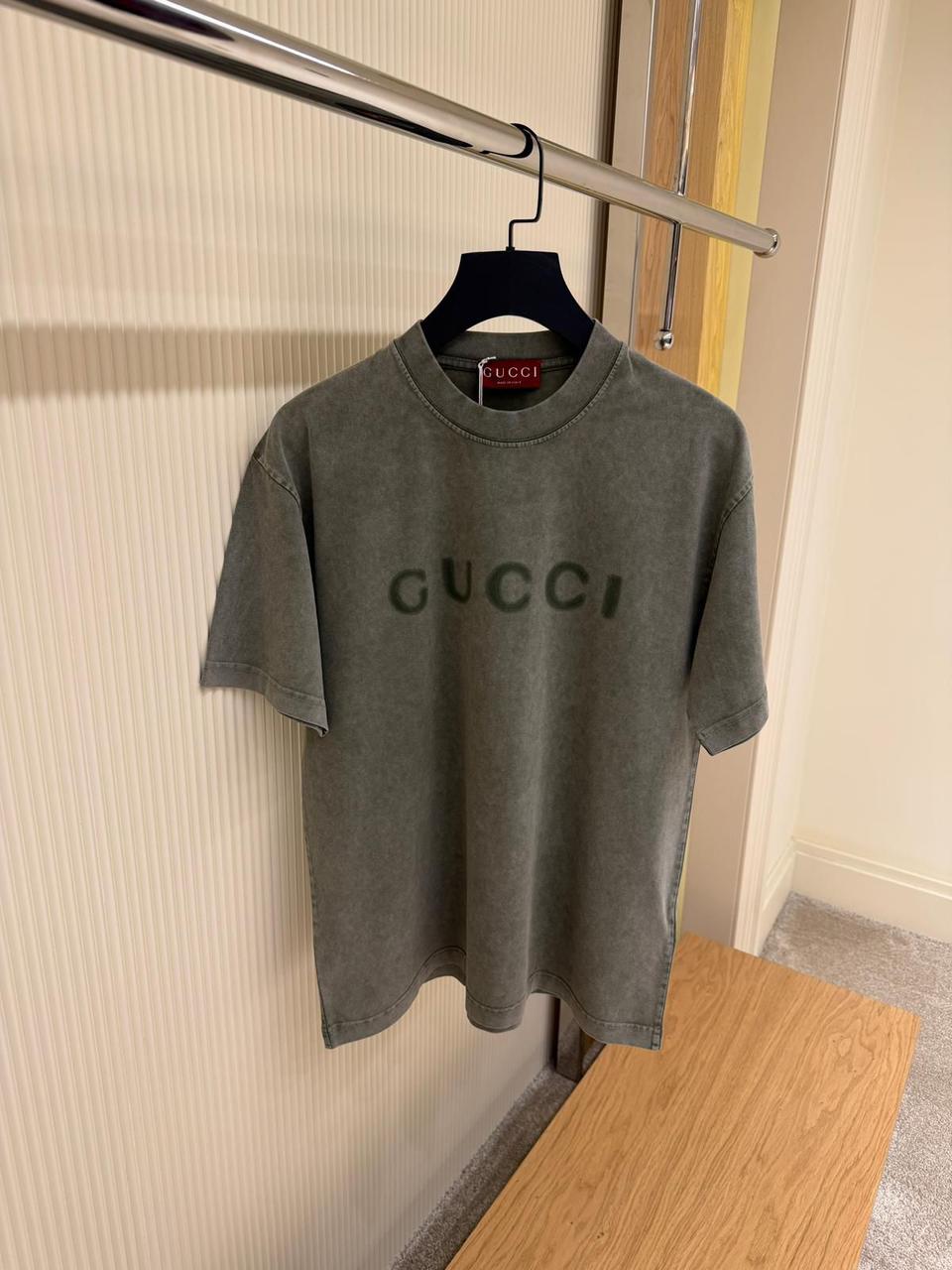 Gucci Distressed logo cotton T-shirt