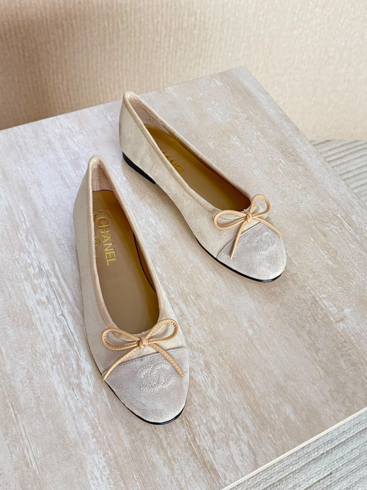 Chanel Suede Ballet Flats