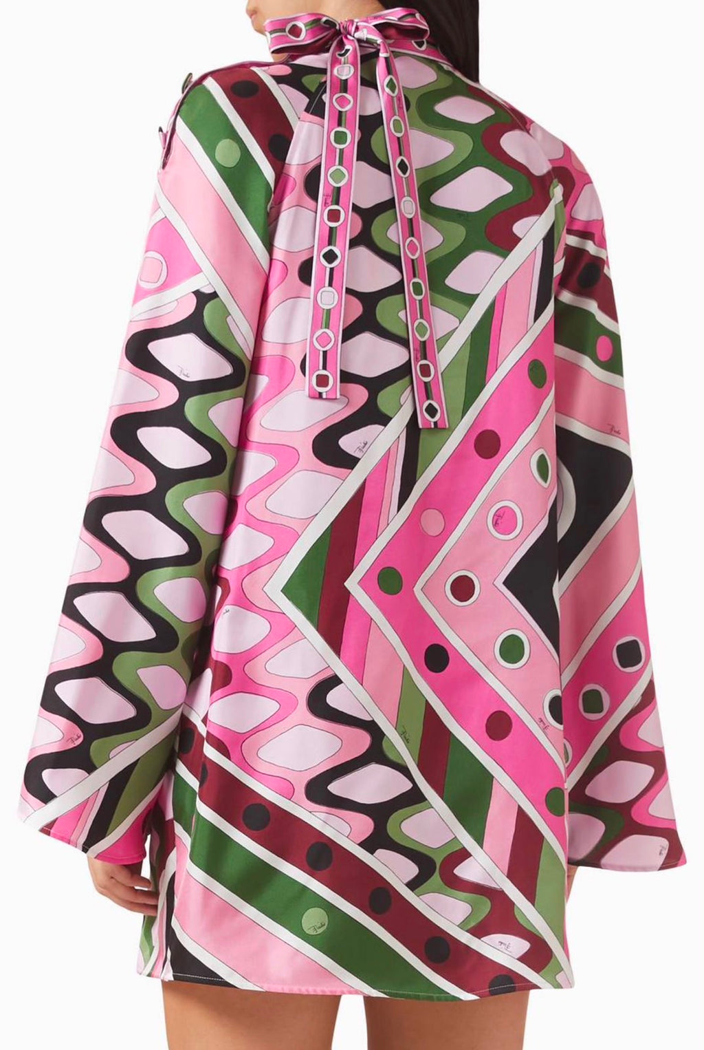 Pucci Pink Printed Mini Dress in Silk Satin