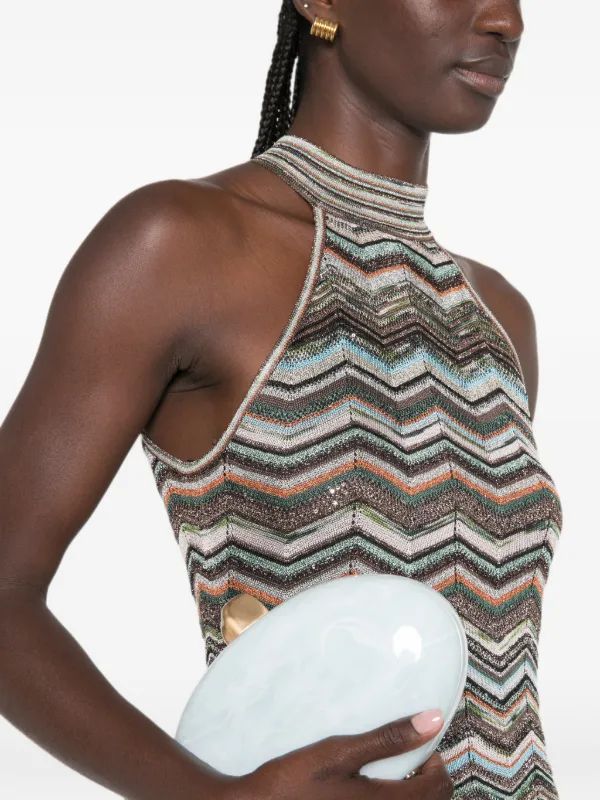 Missoni zigzag-knit Halterneck Dress