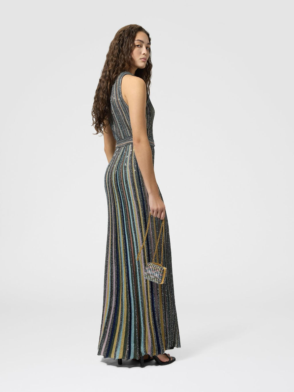 Missoni Green Sequin-embellished Knit Dress