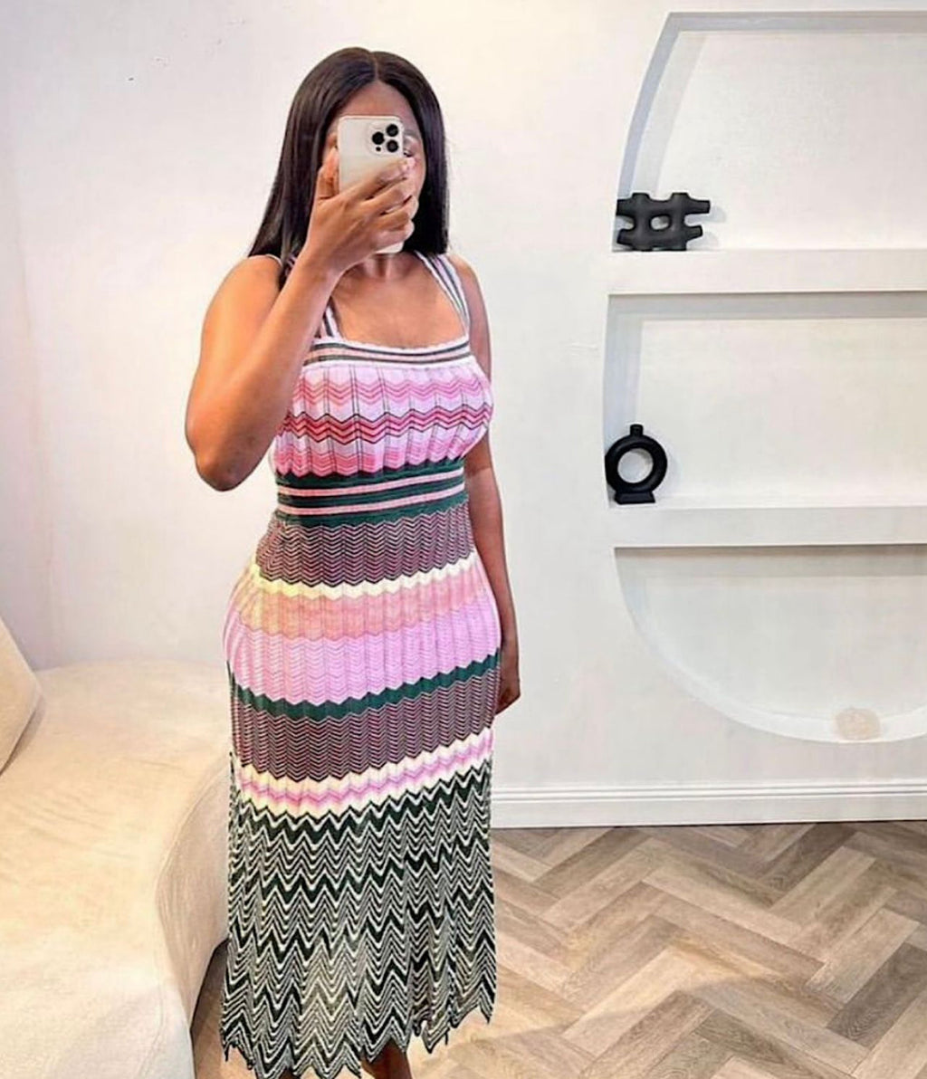 SANDRO Knit Dress With Stripes