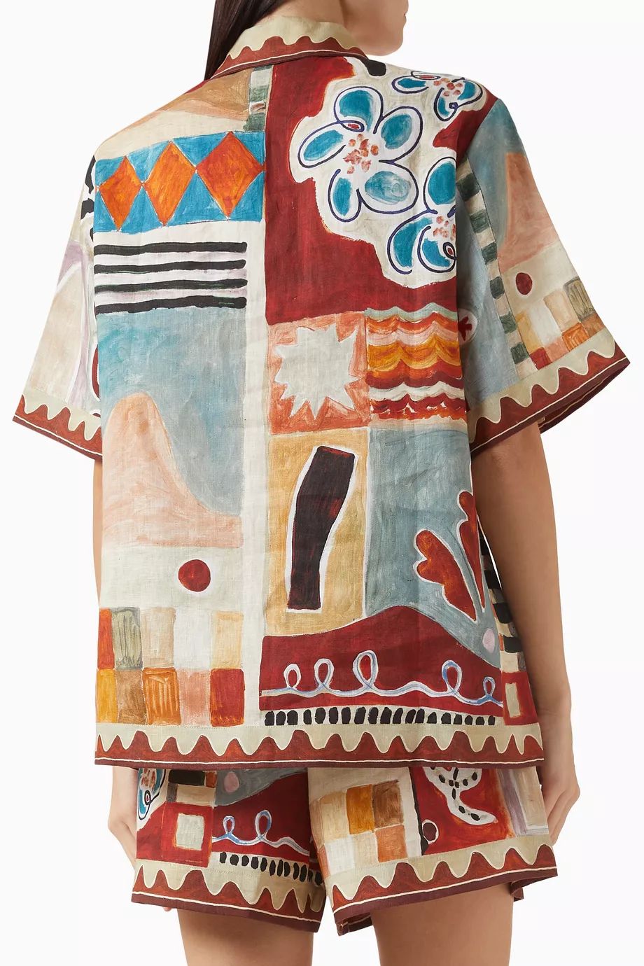 ALEMAIS Multicolour Michelle Shirt in Linen