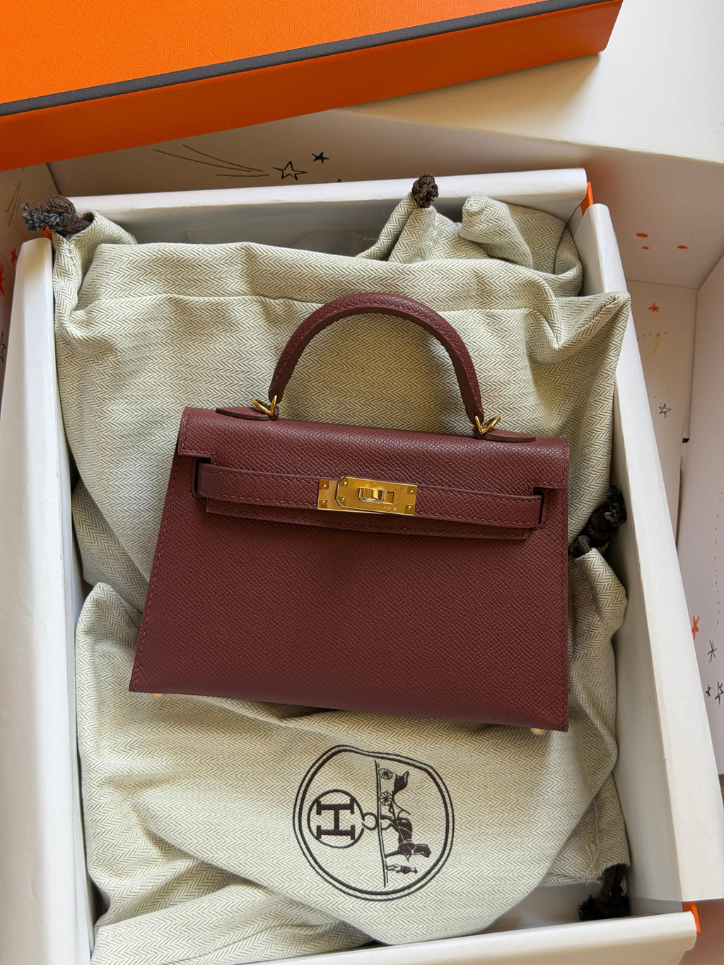 Hermes Mini Kelly 19cm Hand Made