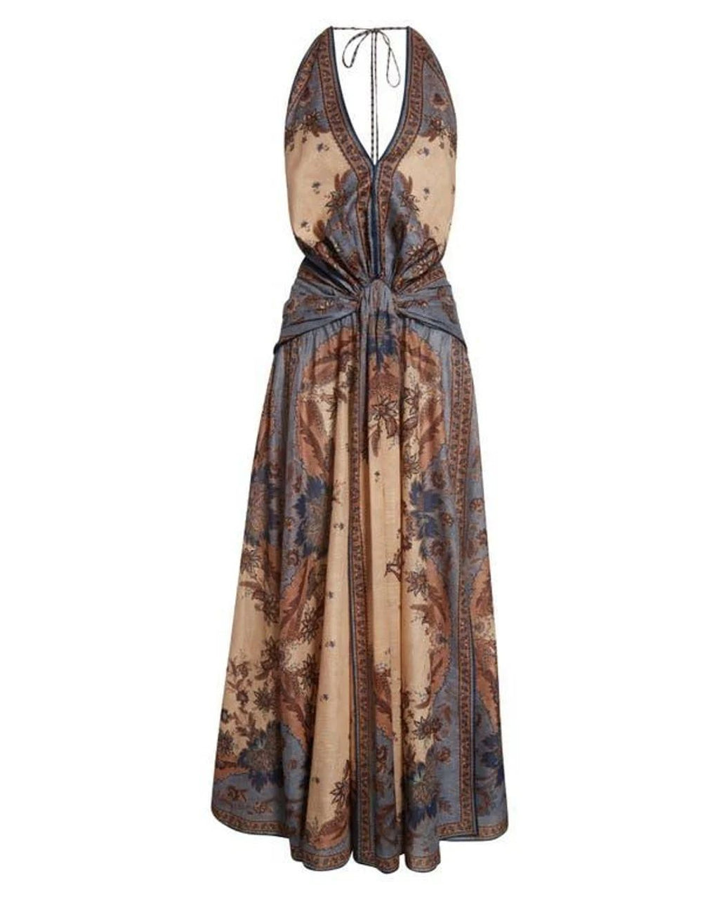 Zimmermann Blue Ascension Plunge Dress