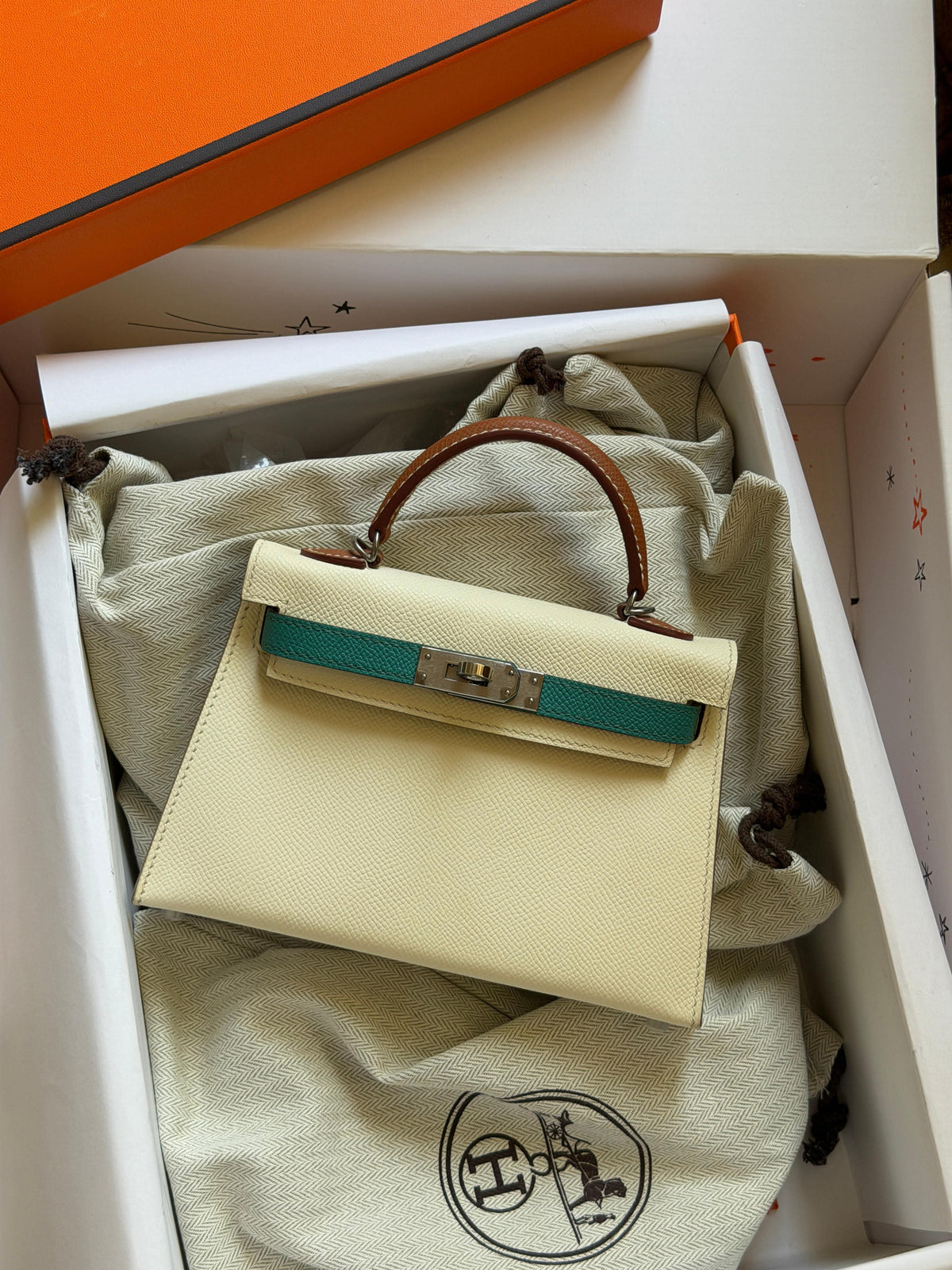 Hermes Mini Kelly 19cm Hand Made