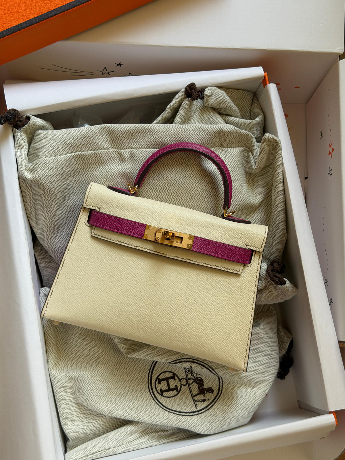 Hermes Mini Kelly 19cm Hand Made