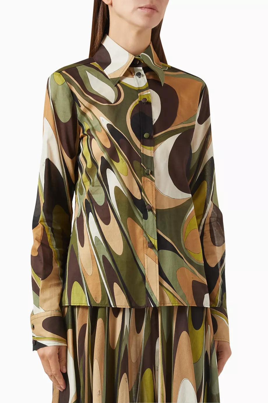 Pucci Green Onde-print set